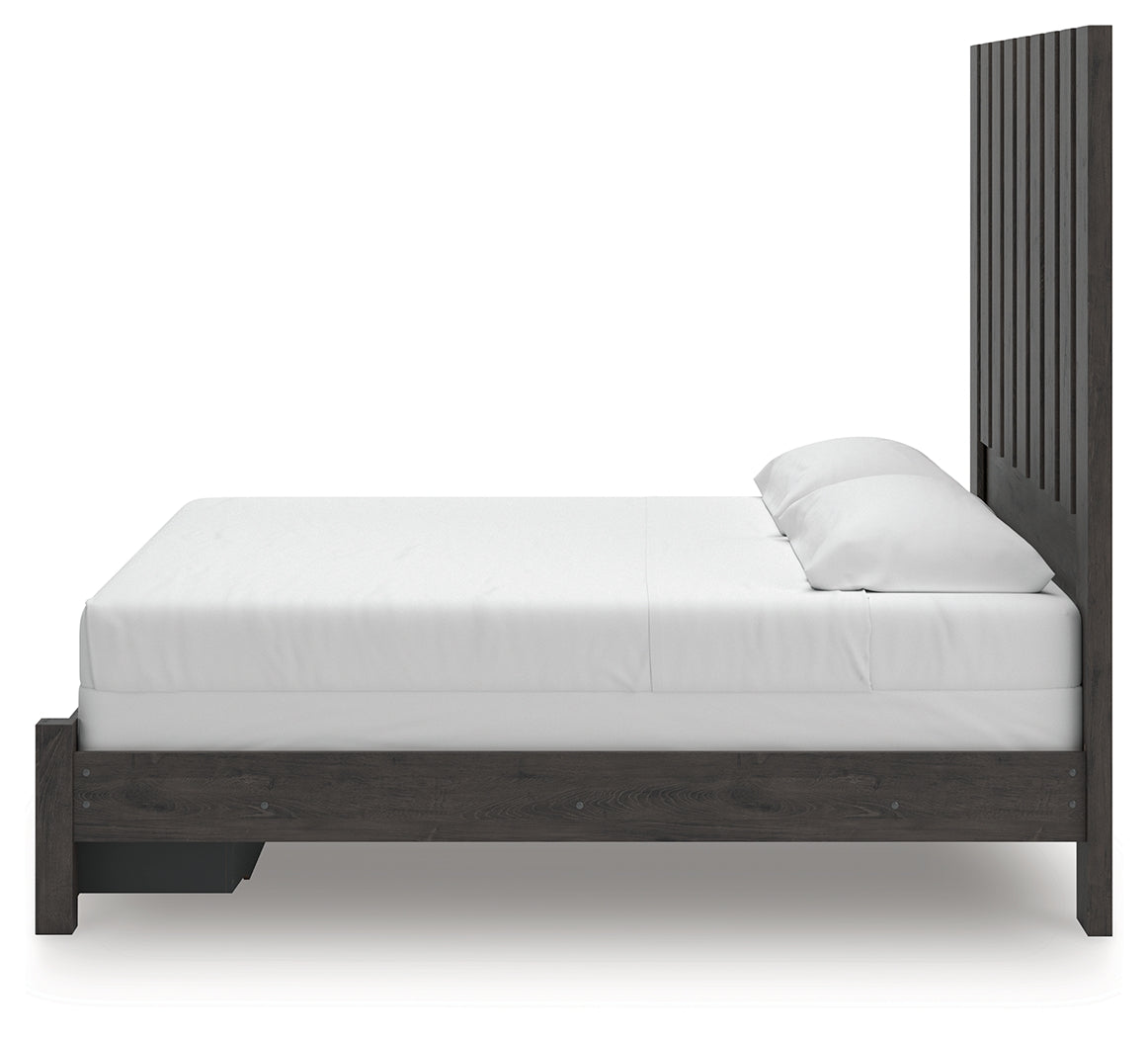 Parlayon Charcoal King Panel Storage Bed (Online Special Price) - Ornate Home
