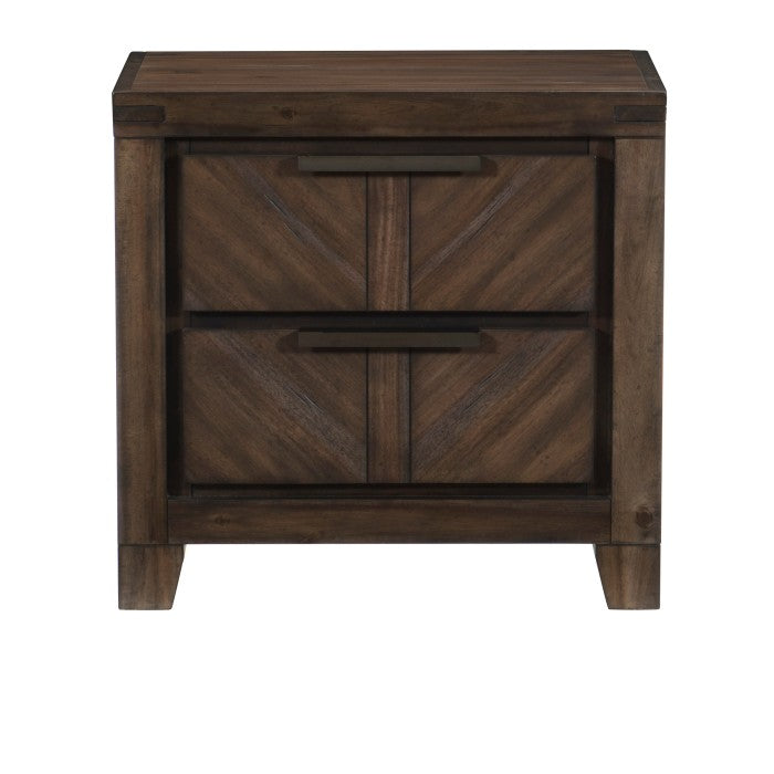 Parnell Espresso Rustic Nightstand - Ornate Home