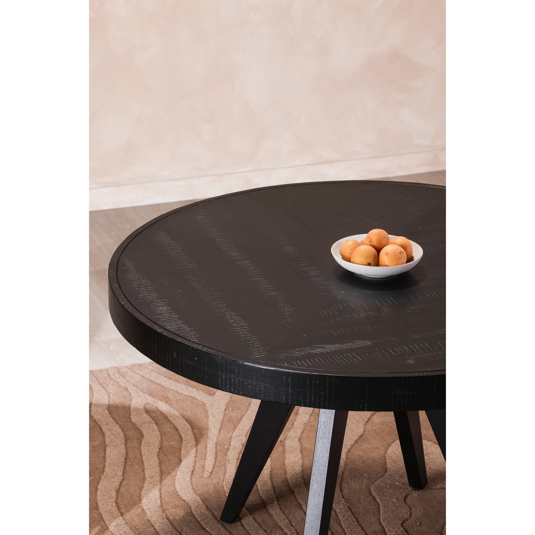 Parq Black Round Dining Table - Ornate Home