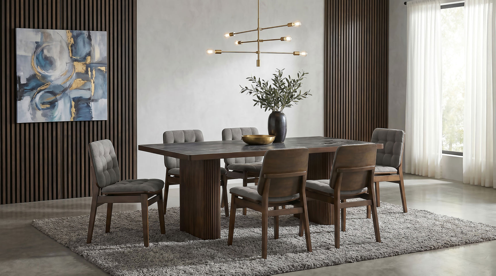 Parry Dark Walnut 80-inch Smart Top Paladina Dining Table - Ornate Home