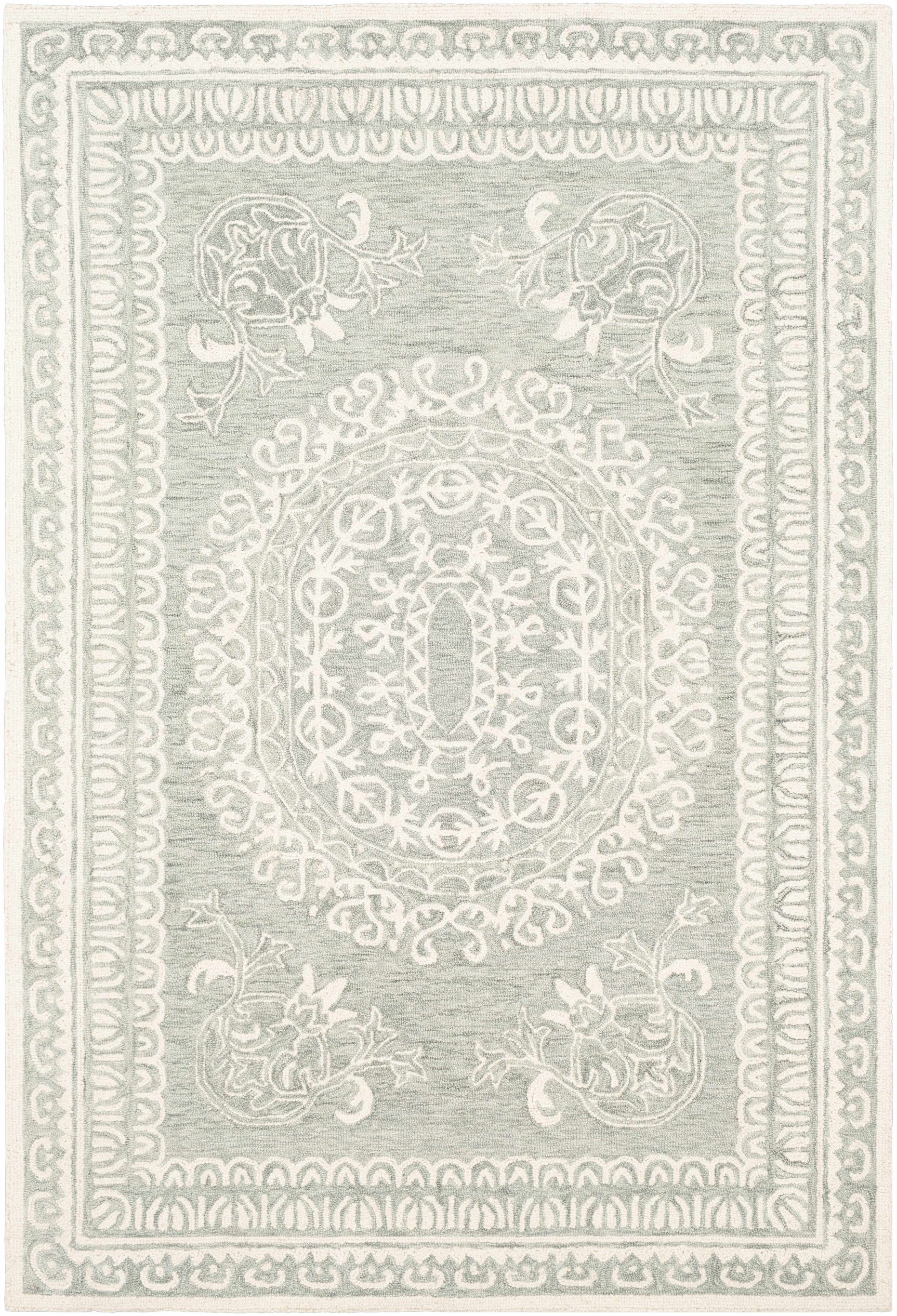 Parson Ivory/Sage Wool Area Rug - Ornate Home