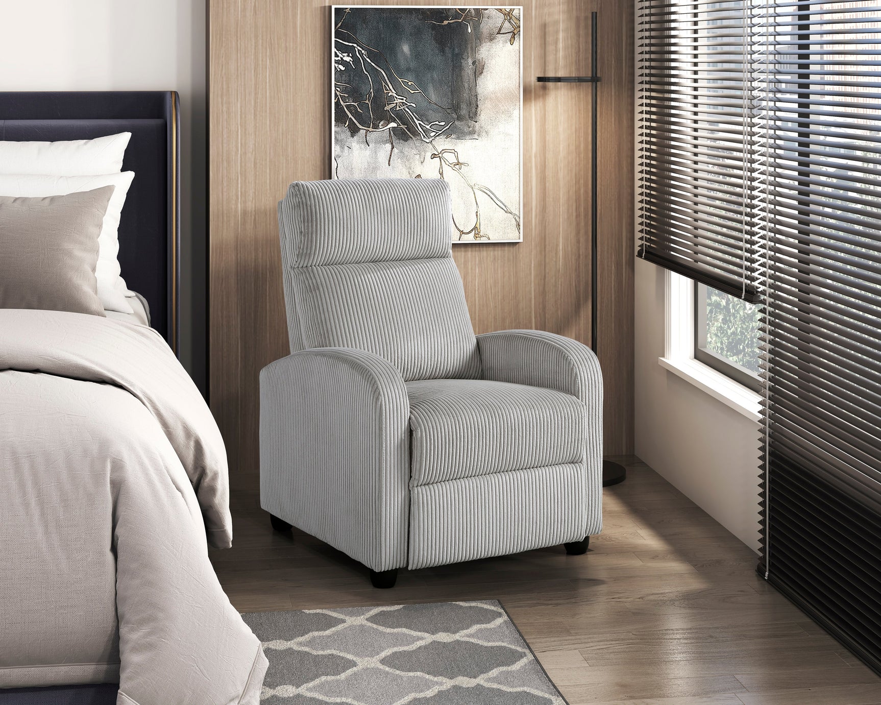 Parsons Gray Reclining Chair - Ornate Home
