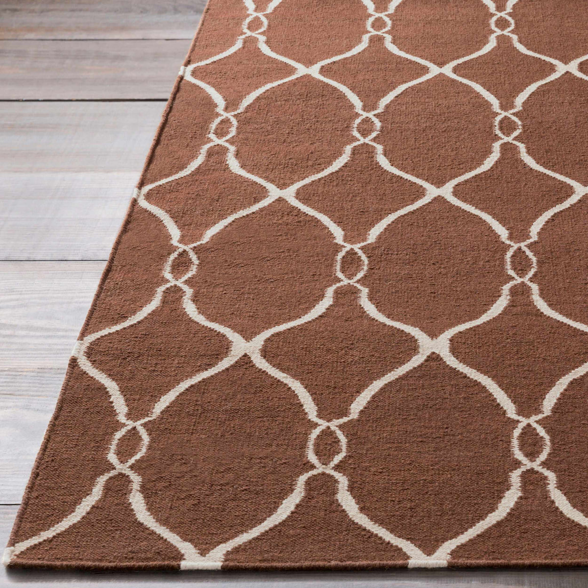 Partington Brown Wool Carpet Area Rug - Clearance - Ornate Home