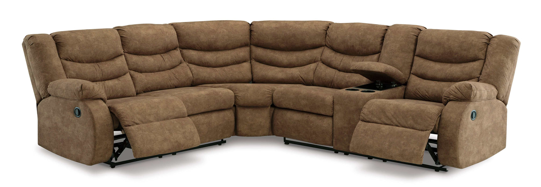 Partymate Brindle Manual Reclining Sectional Living Room Set (Online Special Price) - Ornate Home