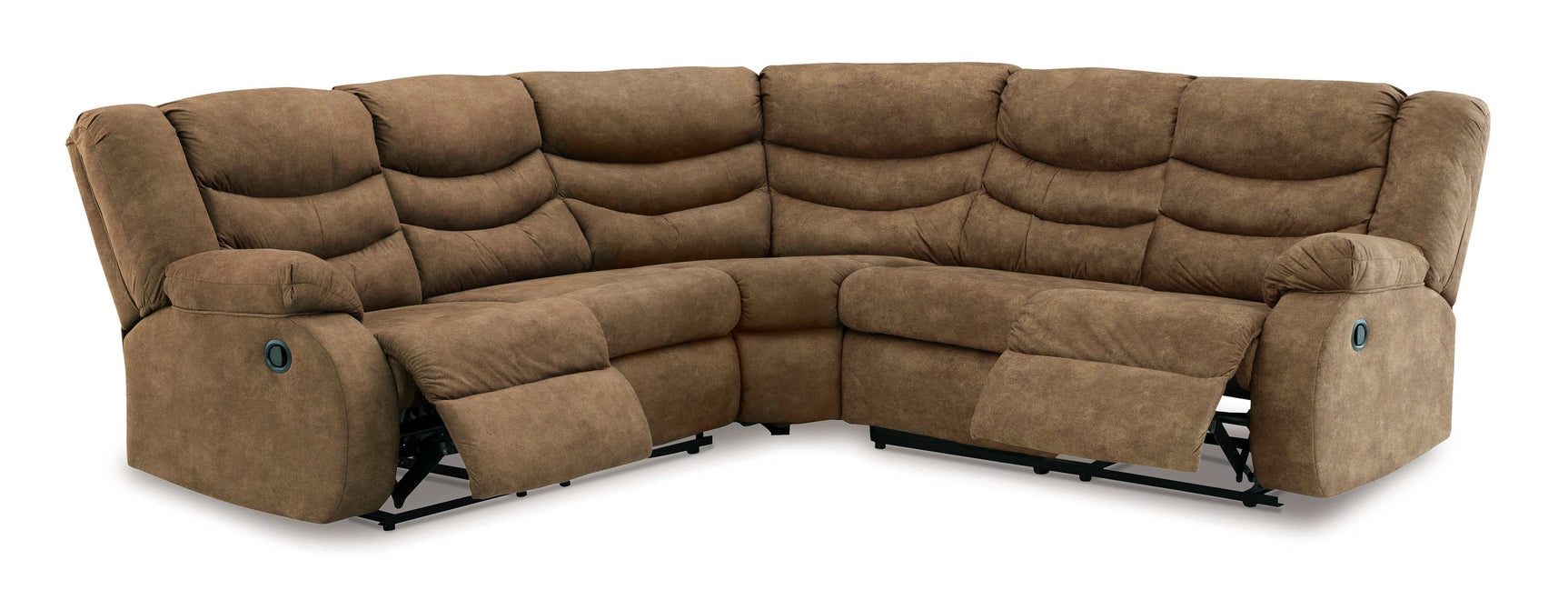 Partymate Brindle Manual Reclining Sectional Living Room Set - Ornate Home