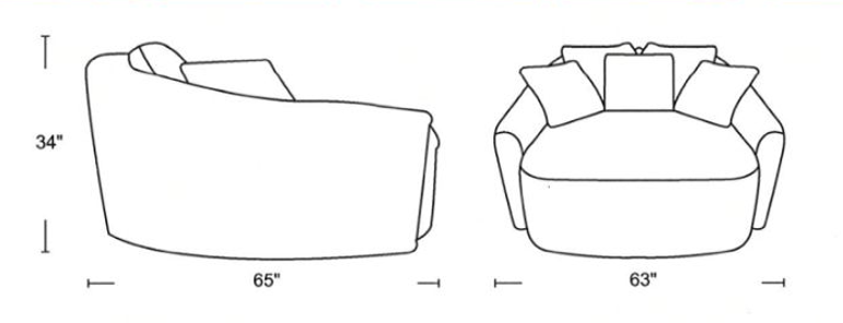 Pasadena Fog Oversized Chaise Lounge - Ornate Home