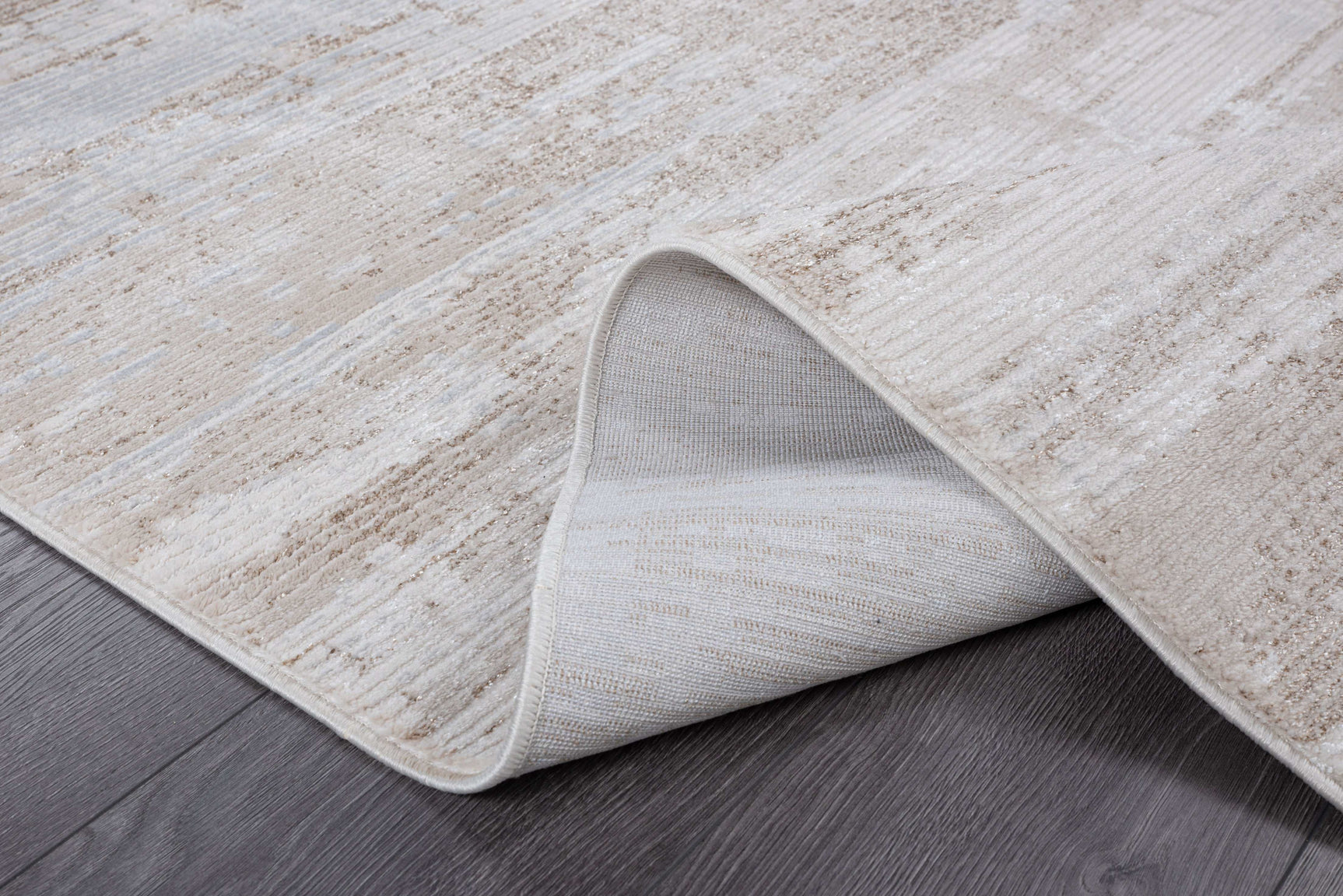 Pastoral Beige/White Woven Non-Slip Indoor Area Rug - Ornate Home