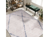 Pastoral Blue/Beige Woven Non-Slip Indoor Area Rug - Ornate Home