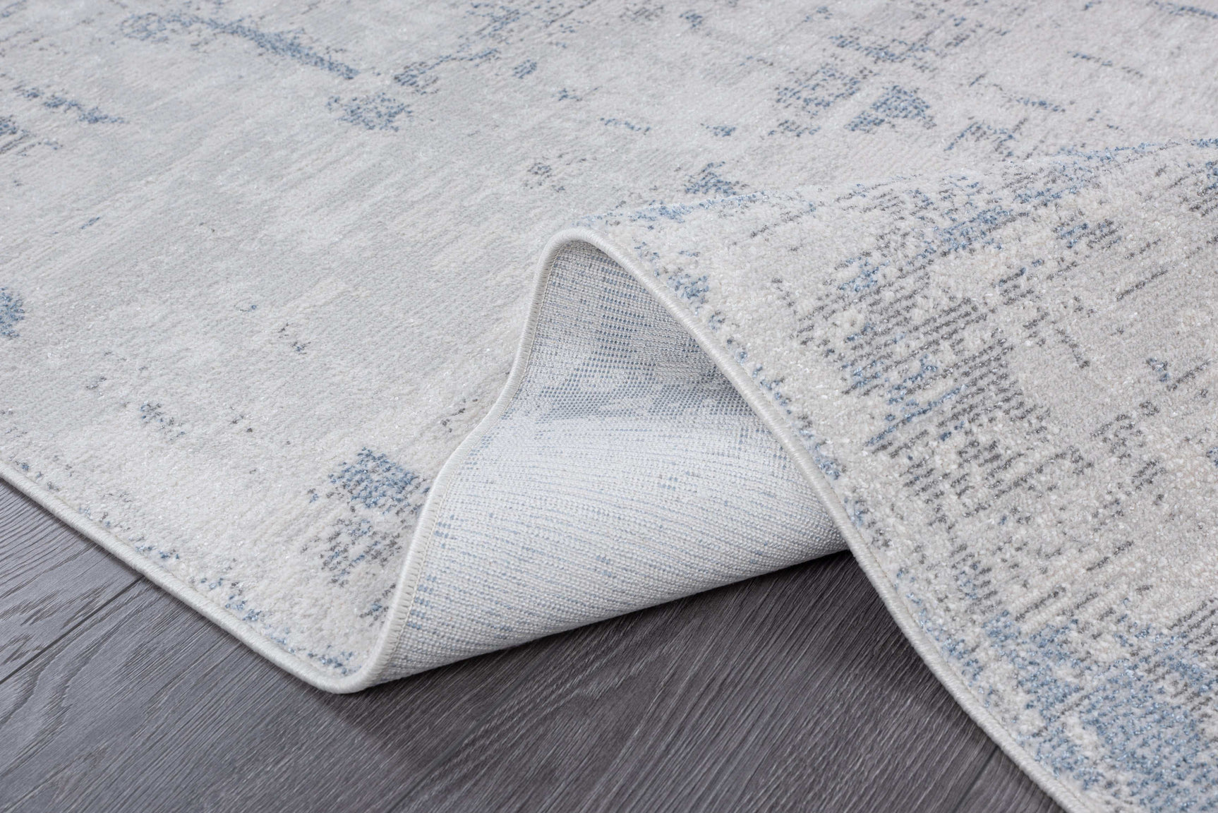 Pastoral Blue/Gray Woven Non-Slip Indoor Area Rug - Ornate Home