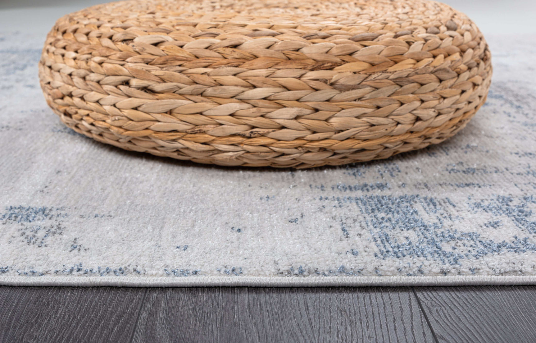 Pastoral Blue/Gray Woven Non-Slip Indoor Area Rug - Ornate Home