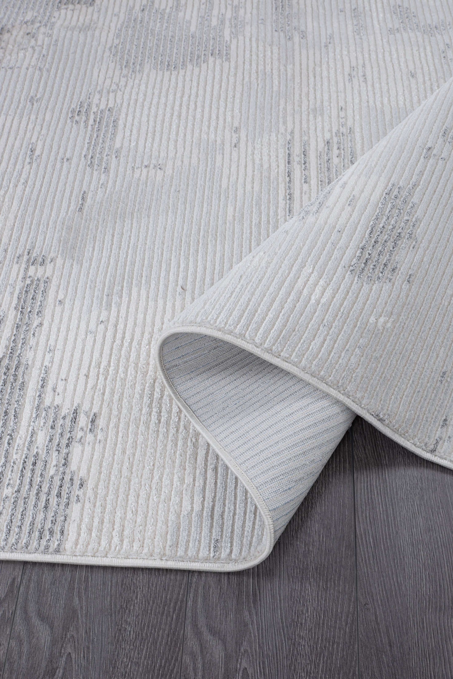 Pastoral Gray/White Woven Non-Slip Indoor Area Rug - Ornate Home