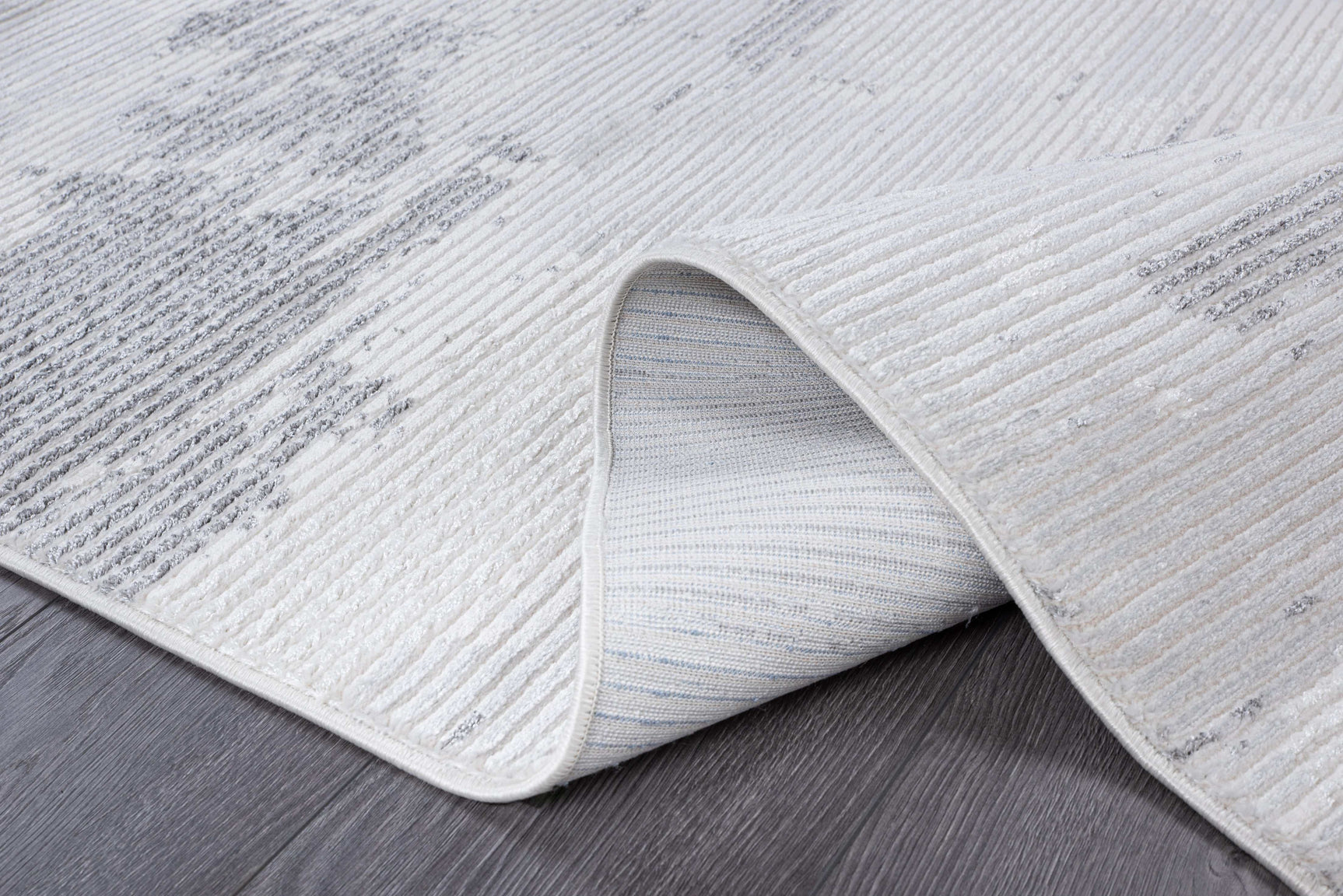 Pastoral Gray/White Woven Non-Slip Indoor Area Rug - Ornate Home