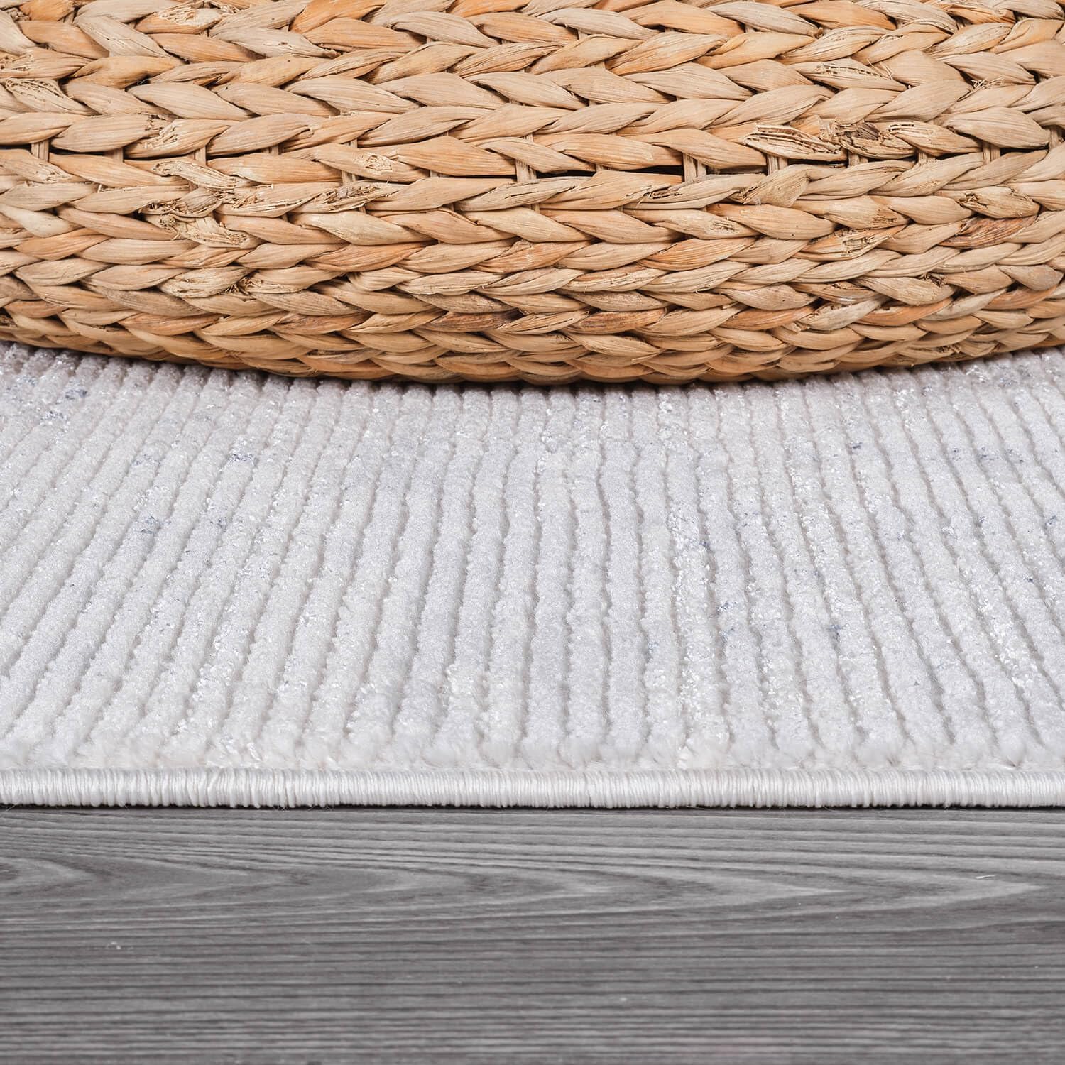 Pastoral White/Blue Woven Non-Slip Indoor Area Rug - Ornate Home