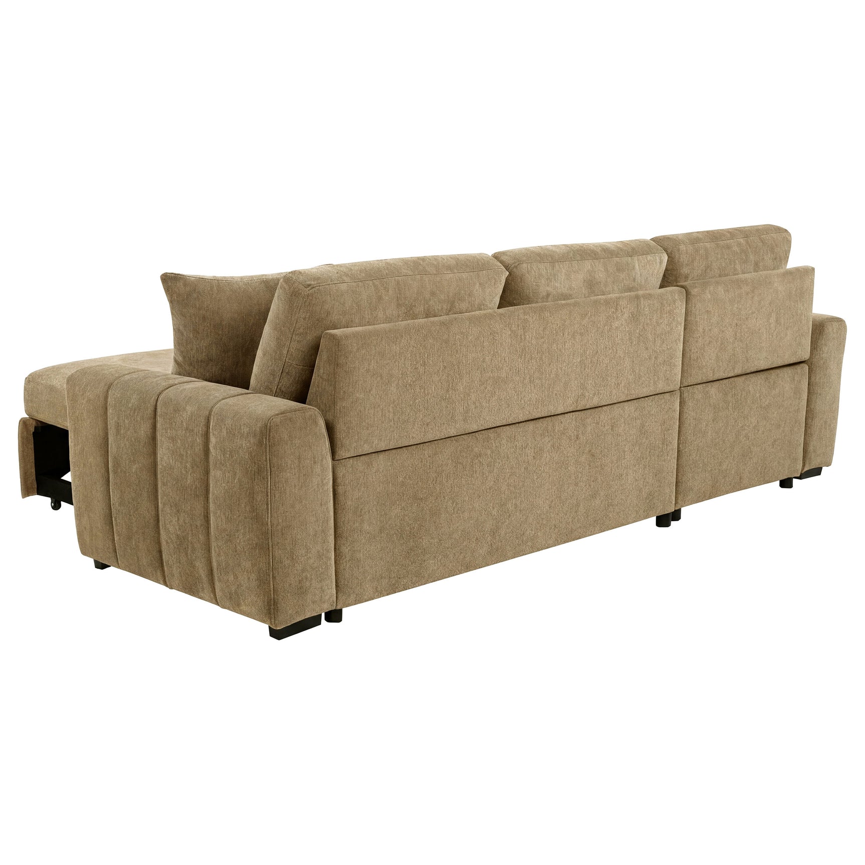 Pastrana Camel Upholstered Sleeper Sectional Sofa LAF Chaise - Ornate Home