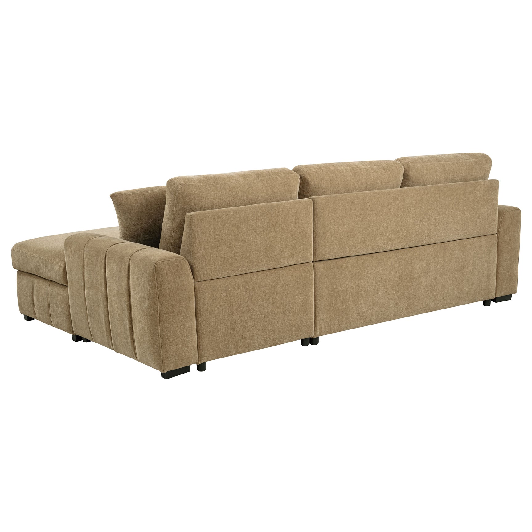 Pastrana Camel Upholstered Sleeper Sectional Sofa RAF Chaise - Ornate Home