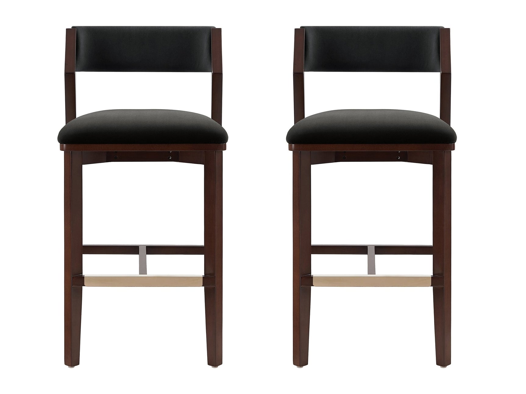 Patricia Barstool in Black (set of 2) - Ornate Home