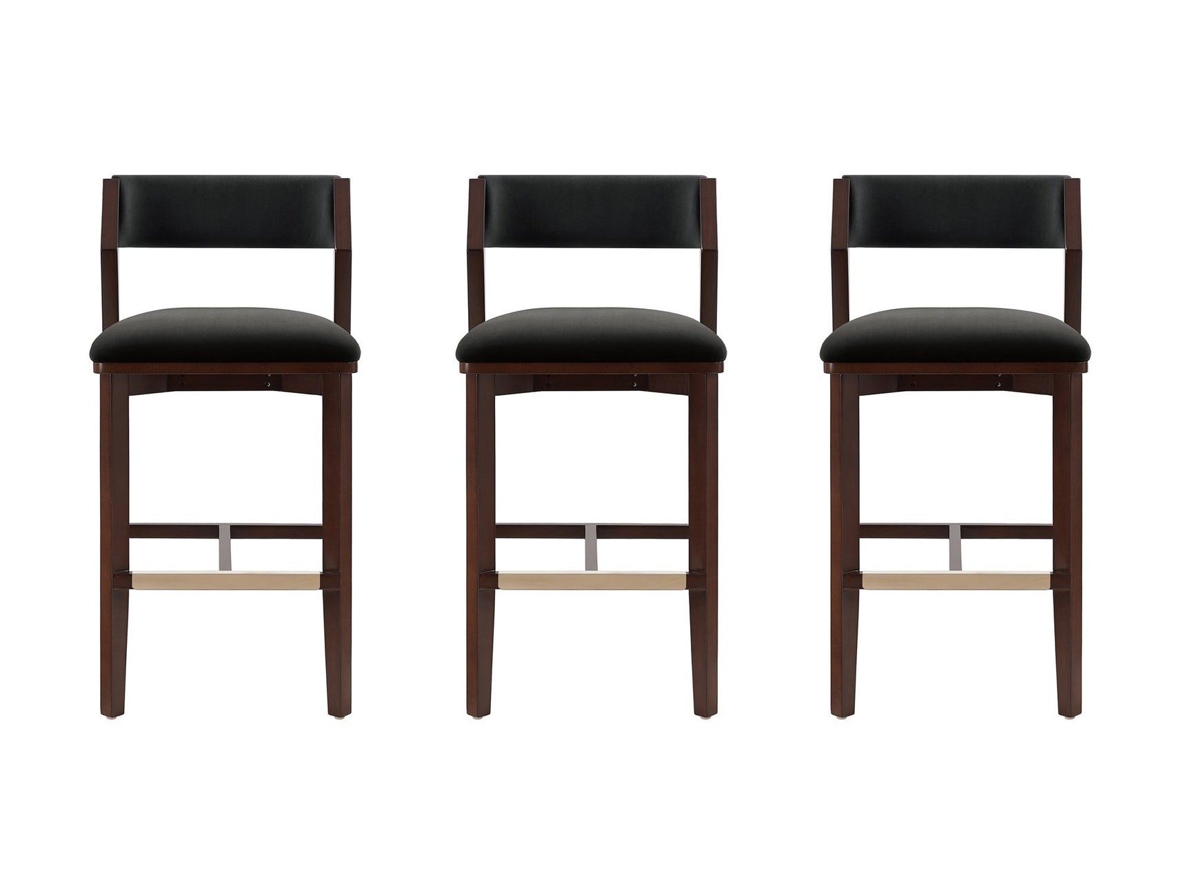 Patricia Barstool in Black (set of 3) - Ornate Home