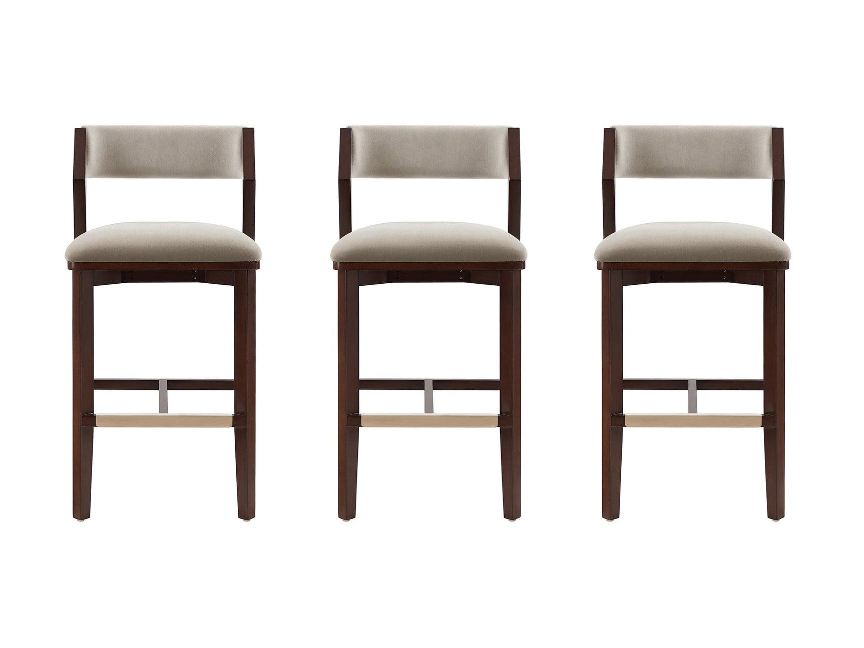 Patricia Barstool in Linen (set of 3) - Ornate Home