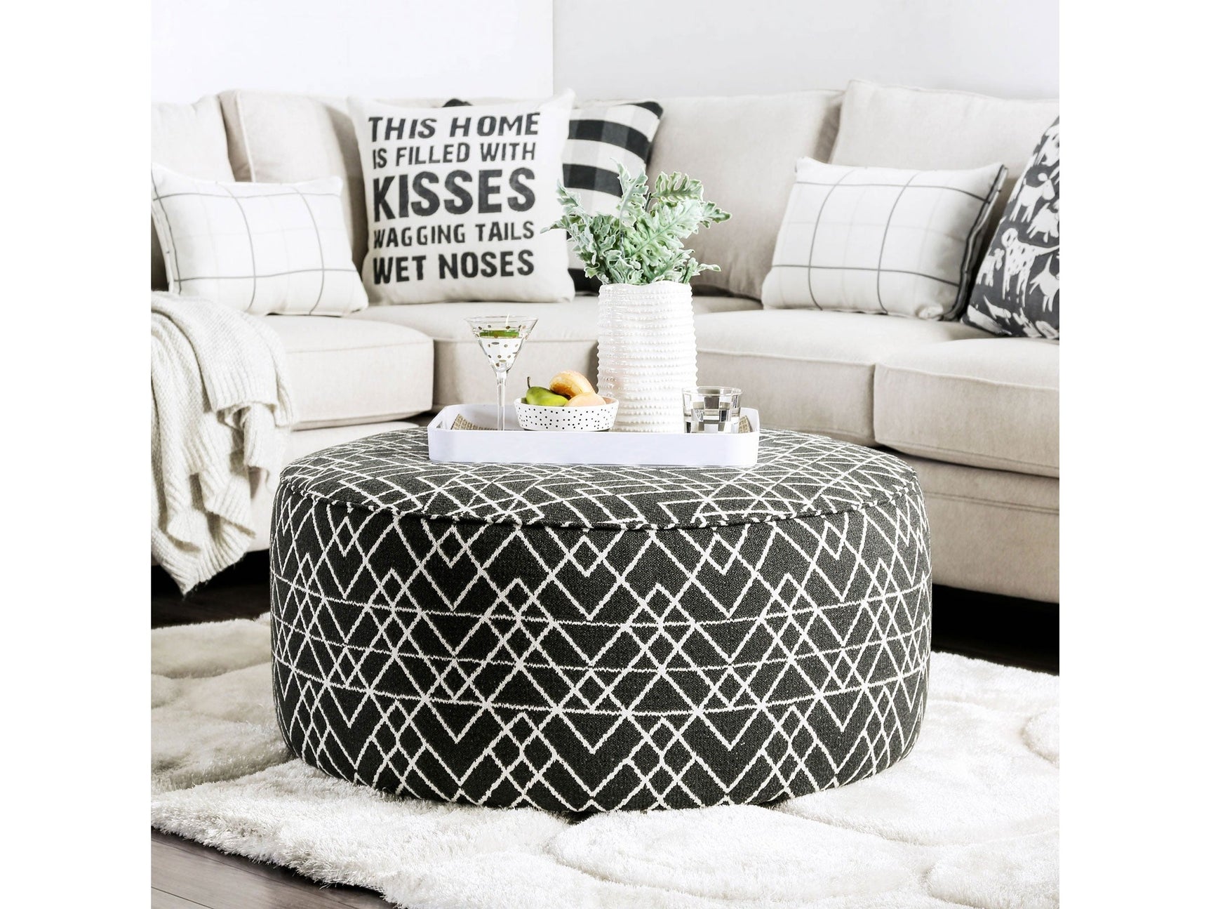 Patricia Black/Pattern Ottoman - Ornate Home