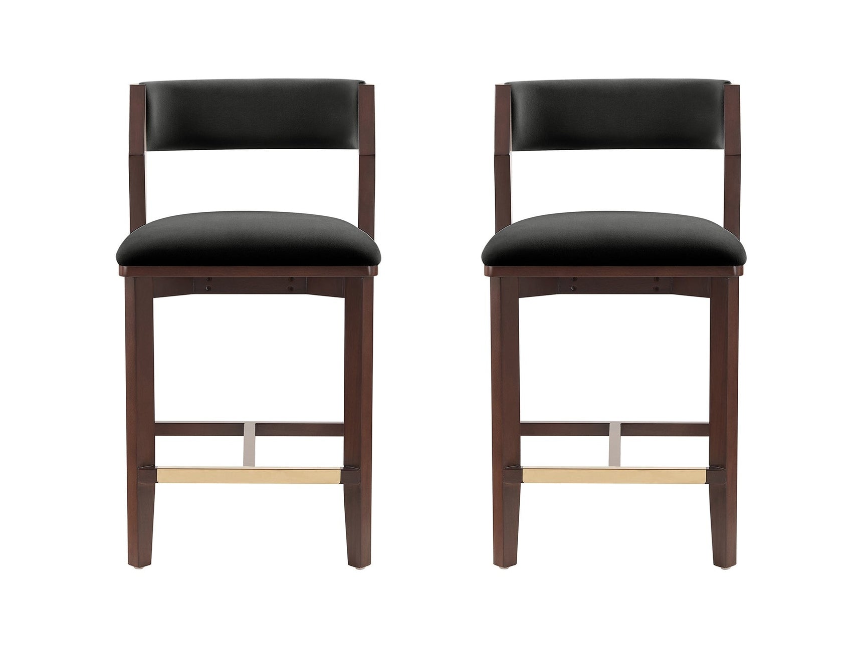 Patricia Counter Stool in Black (set of 2) - Ornate Home