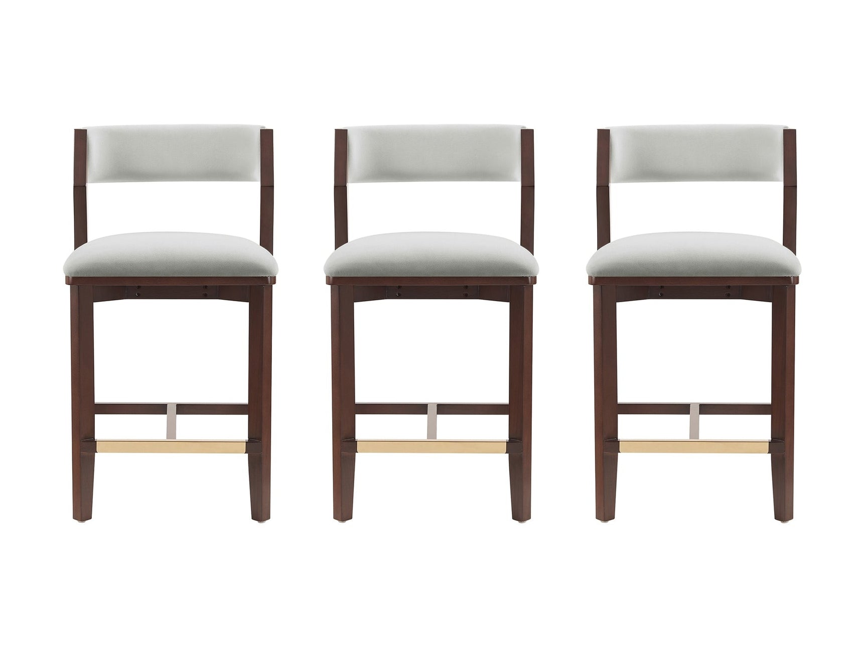 Patricia Counter Stool in White Glacier (set of 3) - Ornate Home