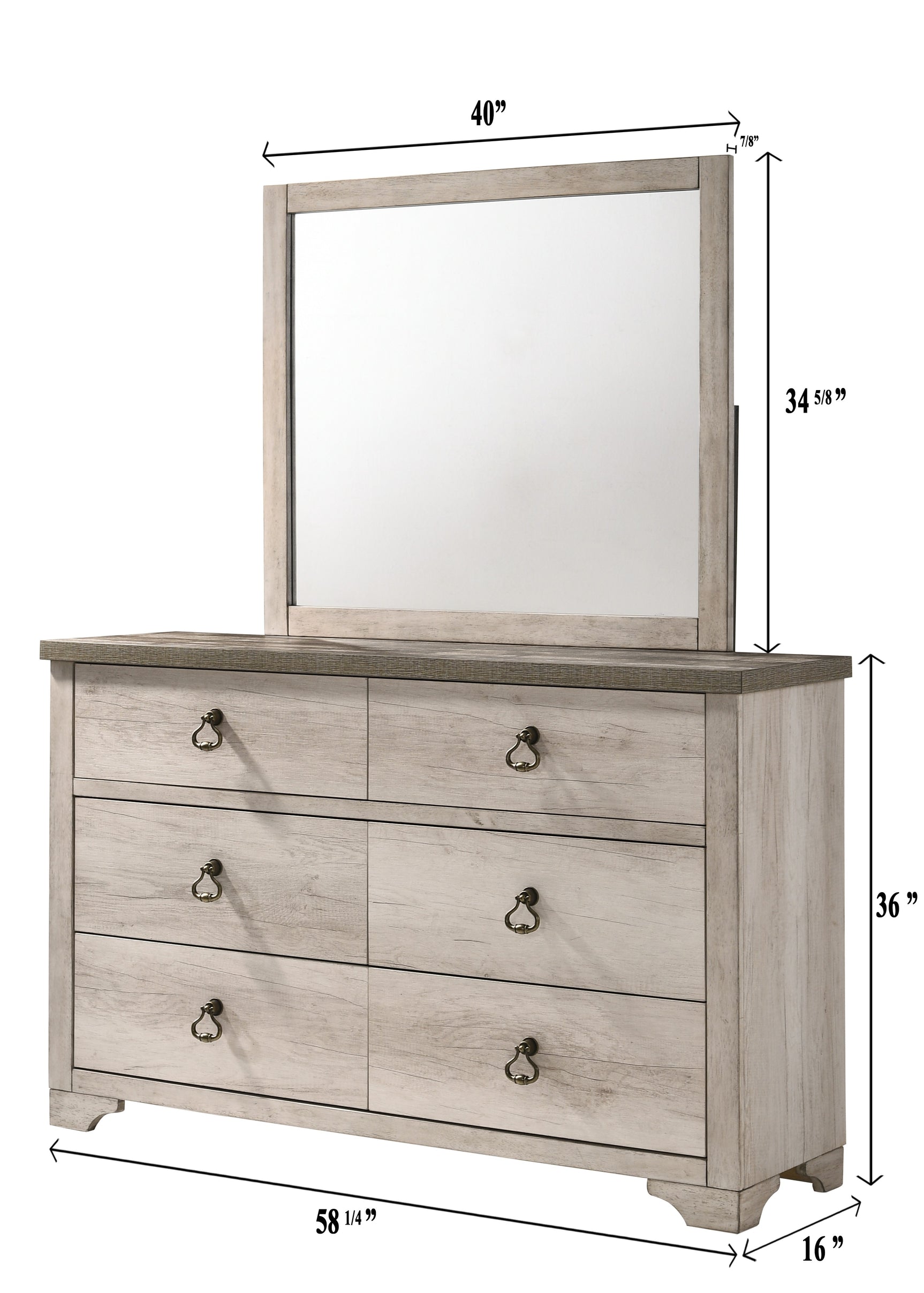 Patterson Driftwood Gray Panel Bedroom Set - Ornate Home