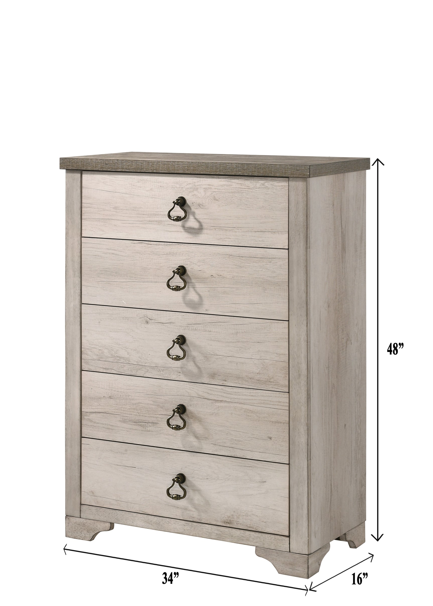 Patterson Driftwood Gray Panel Bedroom Set - Ornate Home