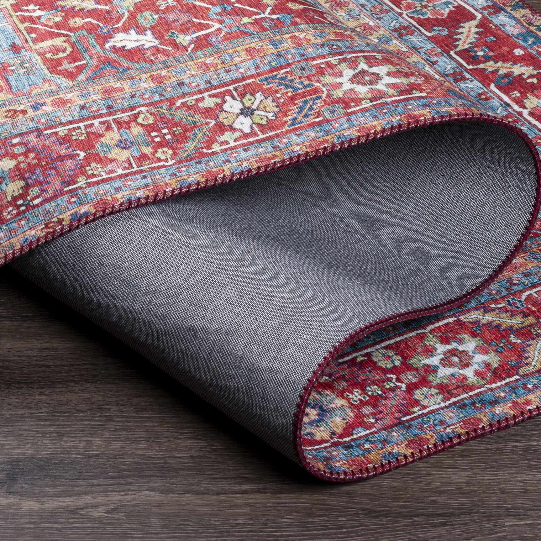 Pauline Red Medallion Performance Rug - Ornate Home