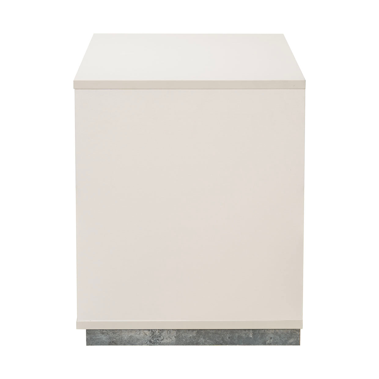 Pavira Stone 1-Drawer Nightstand with LED Lights - Ornate Home