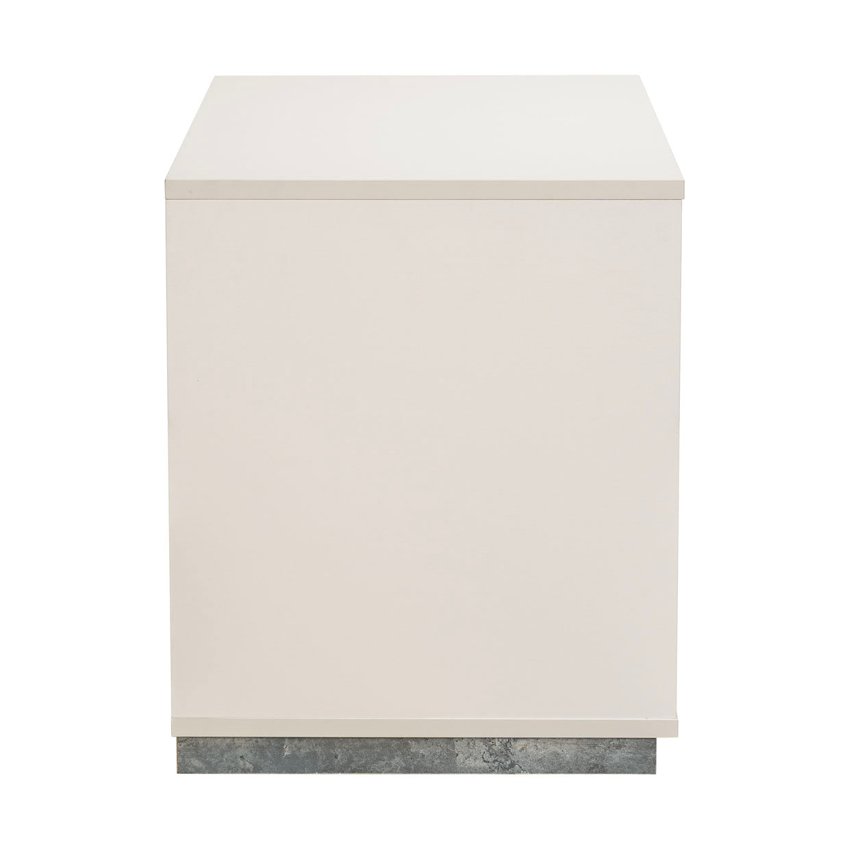 Pavira Stone 1-Drawer Nightstand with LED Lights - Ornate Home