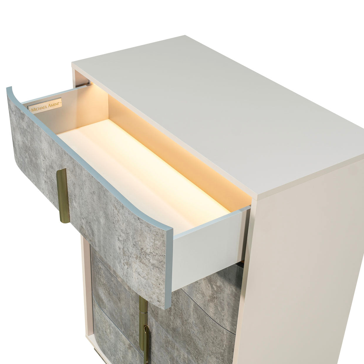 Pavira Stone 5-Drawer Chest - Ornate Home