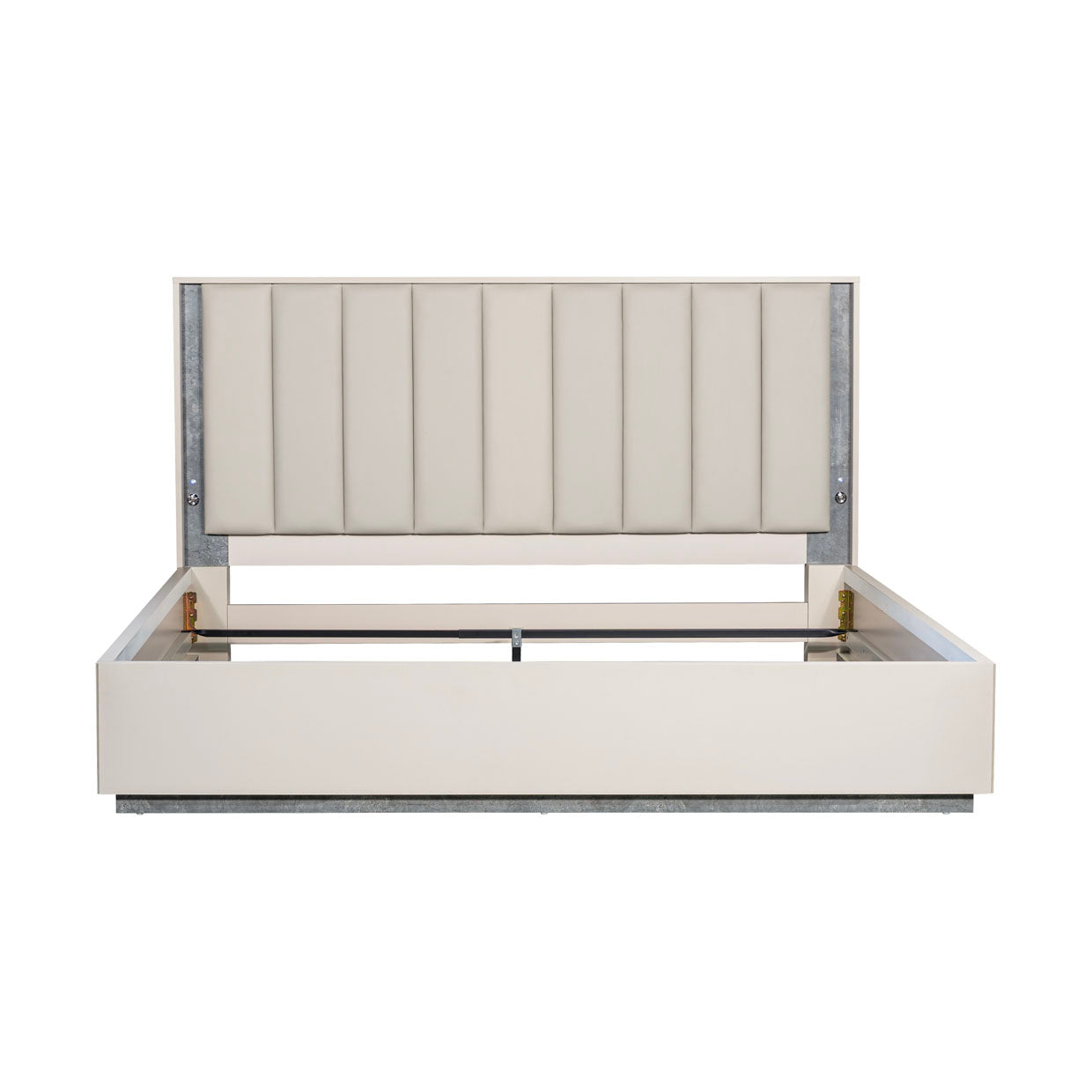 Pavira Stone/Taupe Bed with LED Lights - Ornate Home