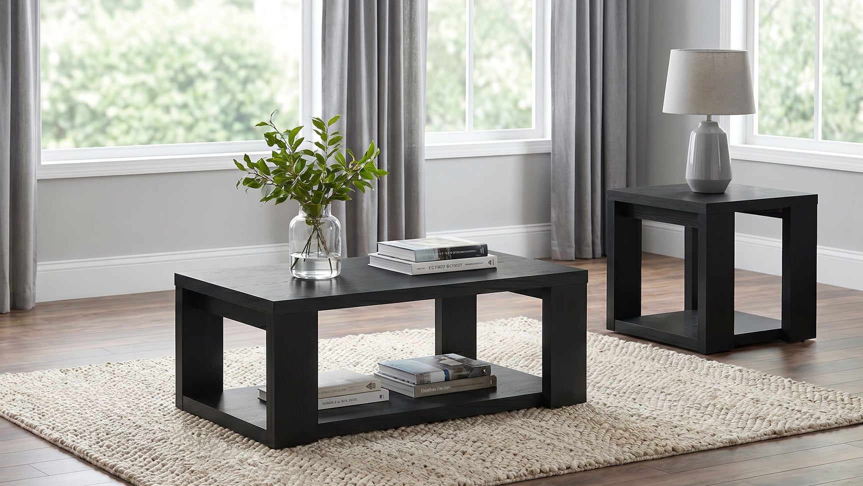 Pavone Black Coffee Table - Ornate Home