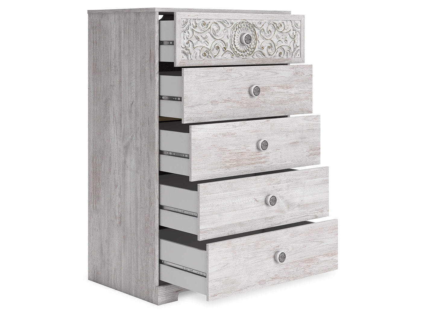 Paxberry Whitewash Chest of Drawers (Online Special Price) - Ornate Home