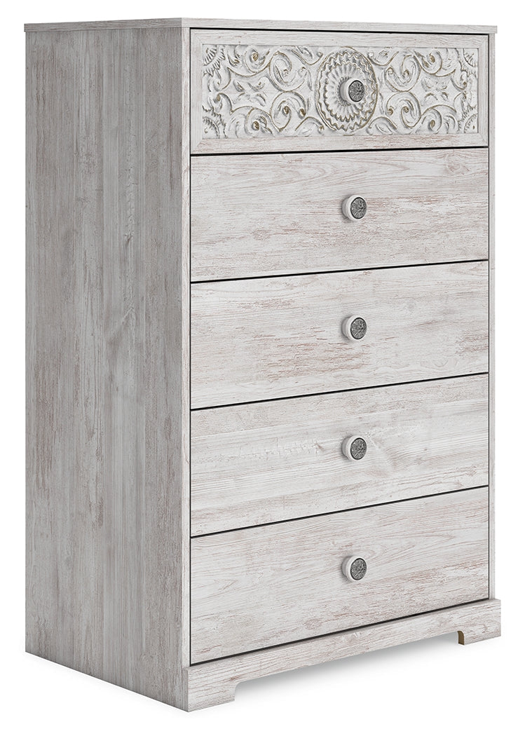 Paxberry Whitewash Chest of Drawers - Ornate Home