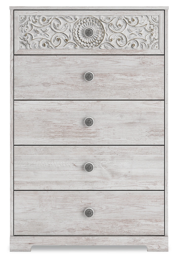 Paxberry Whitewash Chest of Drawers - Ornate Home