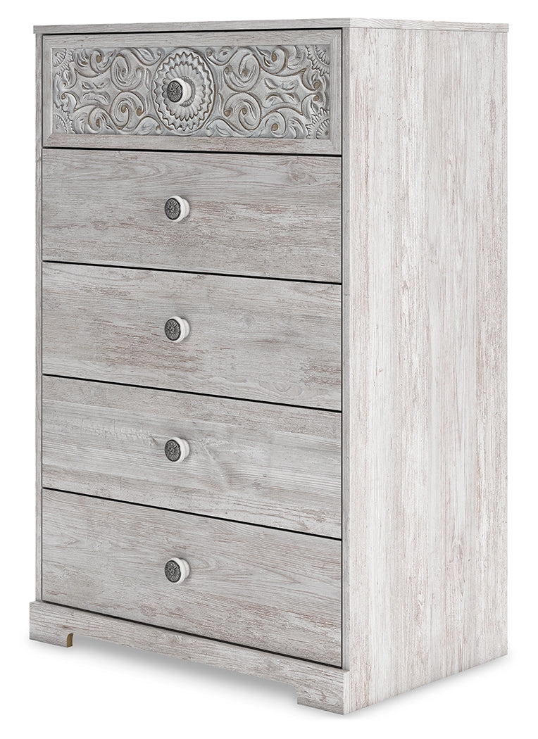 Paxberry Whitewash Chest of Drawers - Ornate Home