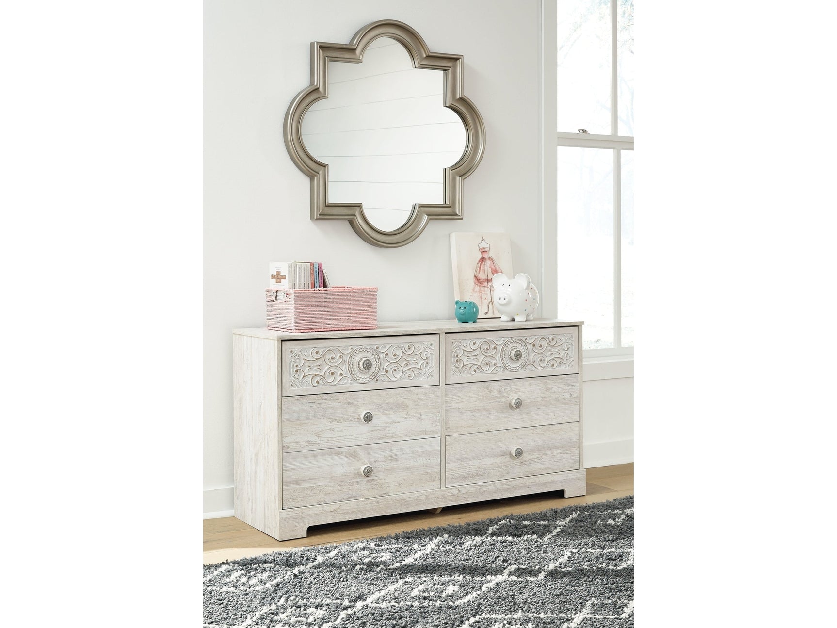Paxberry Whitewash Dresser - Ornate Home