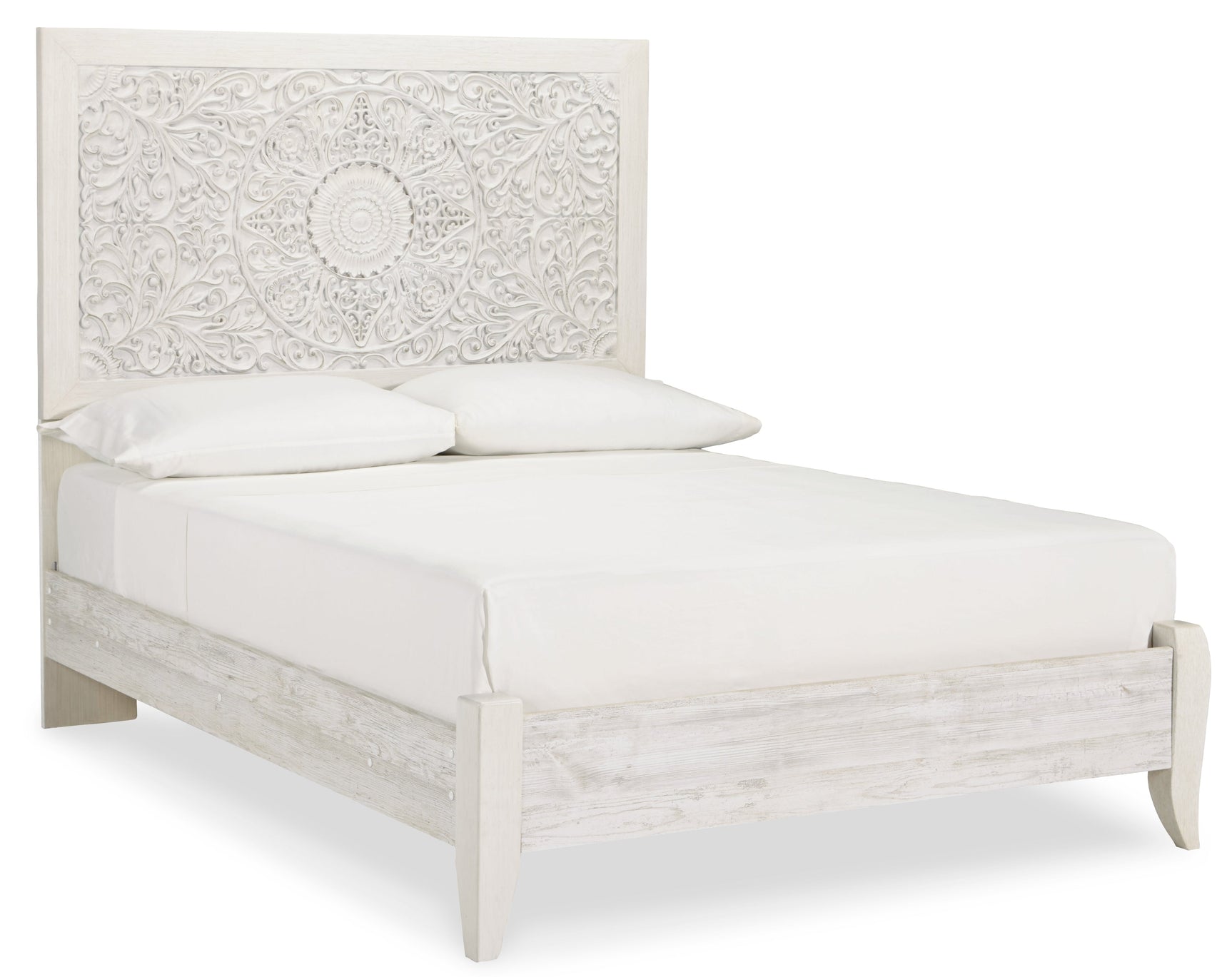 Paxberry Whitewash Full Panel Bedroom Set with Dresser, Mirror and Chest (Online Special Price) - Ornate Home