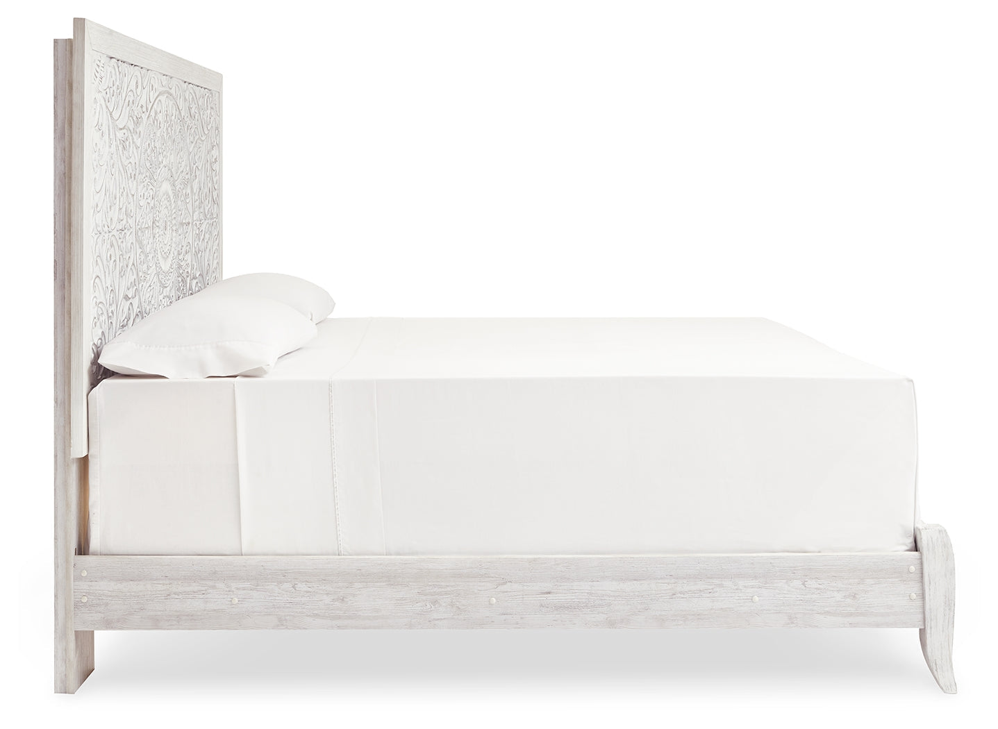 Paxberry Whitewash King Panel Bed & Chest & Nightstand (Online Special Price) - Ornate Home