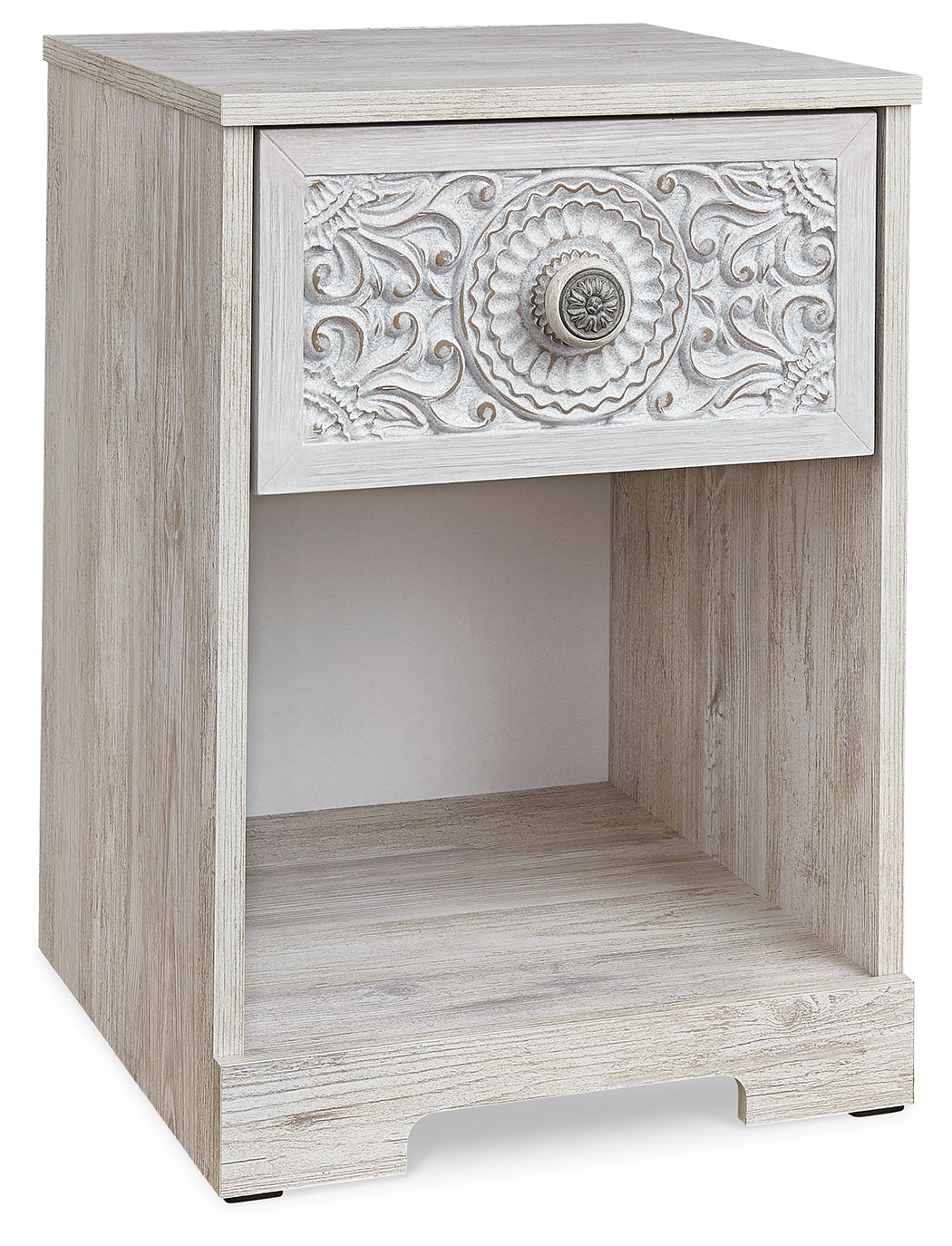 Paxberry Whitewash Nightstand (22.09" H) - Ornate Home