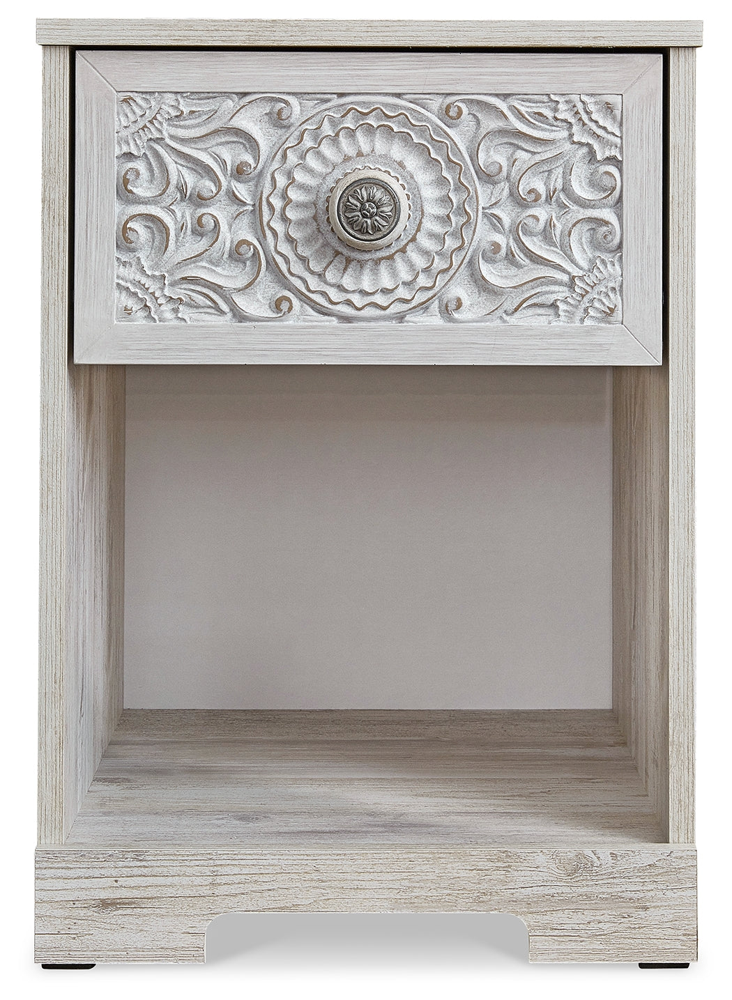Paxberry Whitewash One Drawer Nightstand (Online Special Price) - Ornate Home