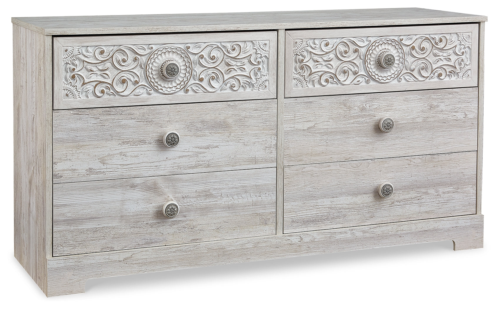 Paxberry Whitewash Six Drawer Dresser (Online Special Price) - Ornate Home