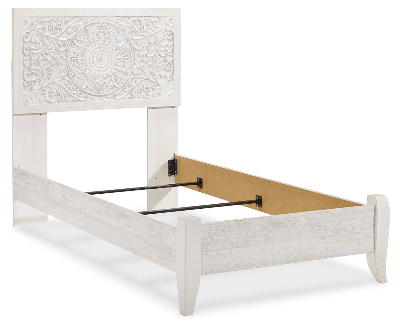 Paxberry Whitewash Twin Panel Bedroom Set with Nightstand (Online Special Price) - Ornate Home