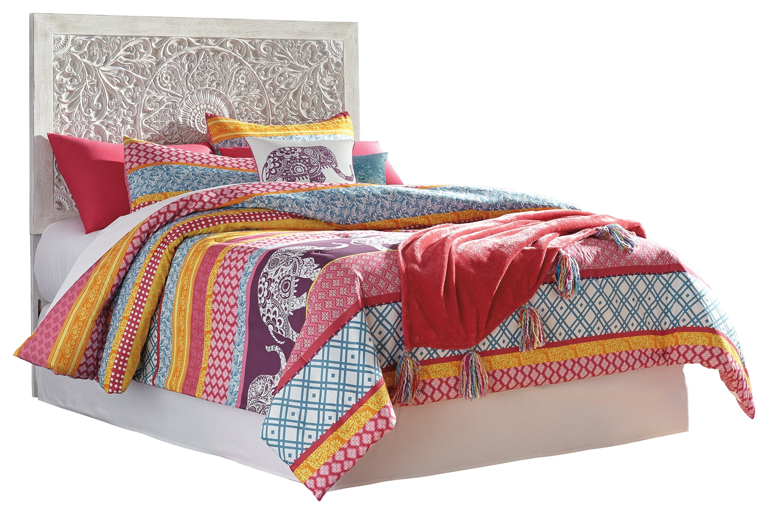 Paxberry Whitewash Twin Panel Headboard - Ornate Home