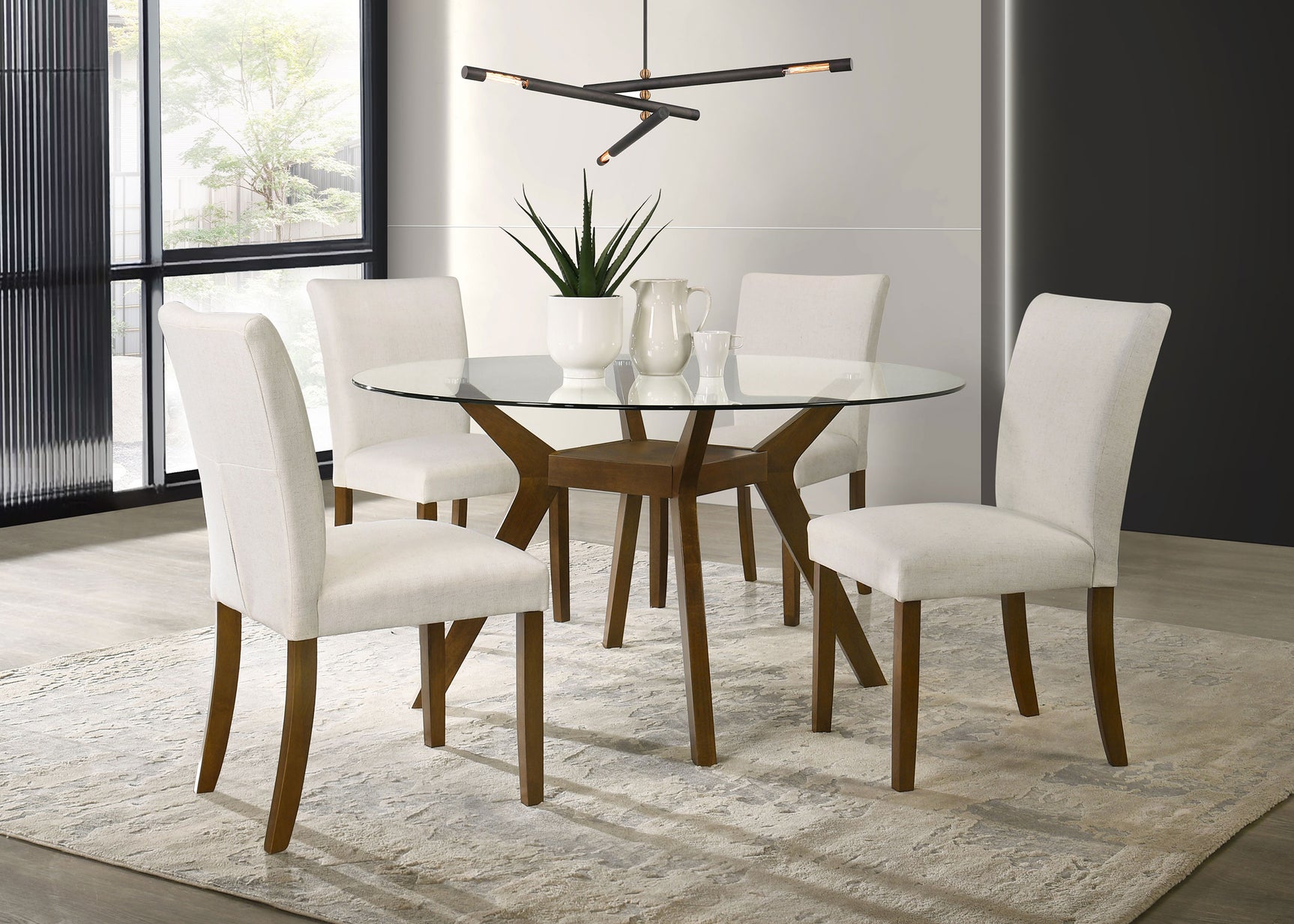 Paxton Brown / Beige Dining Set - Ornate Home