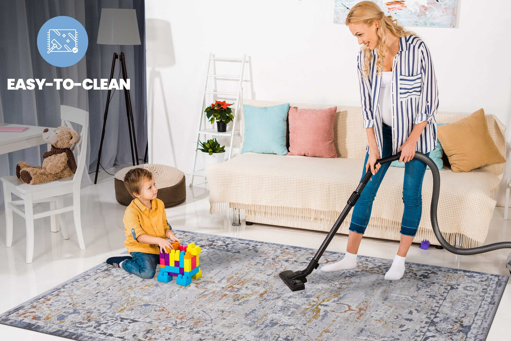 Payas Non-Shedding Indoor Area Rug 5' x 7' - Ornate Home