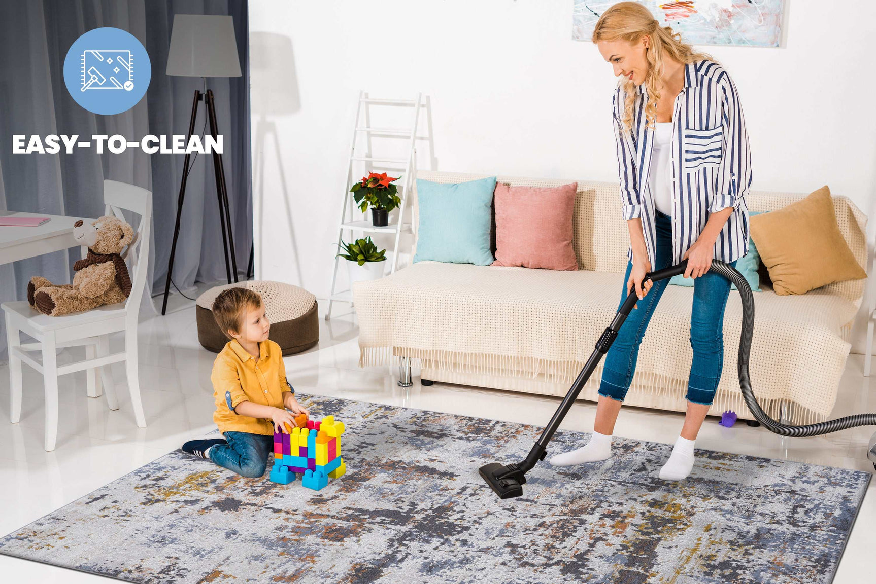 Payas Non-Shedding Indoor Area Rug 5' x 7' - Ornate Home