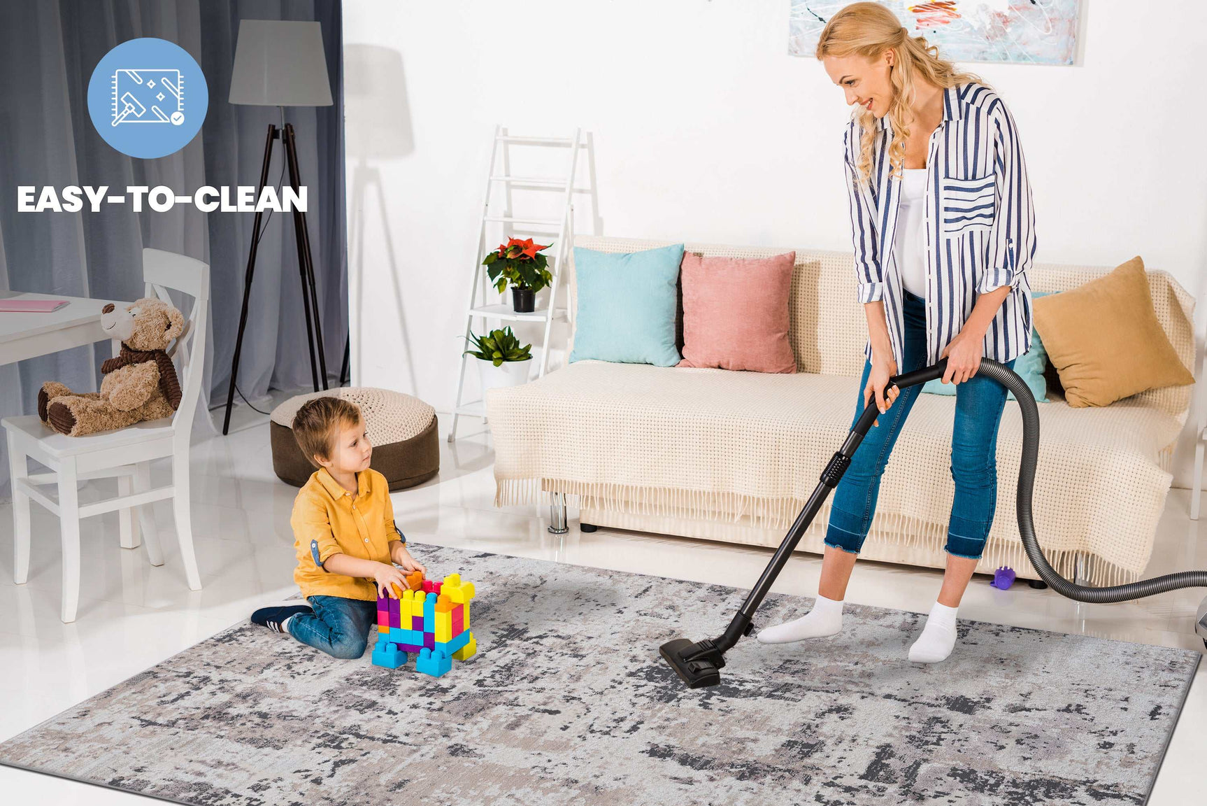 Payas Non-Shedding Indoor Area Rug 5' x 7' - Ornate Home