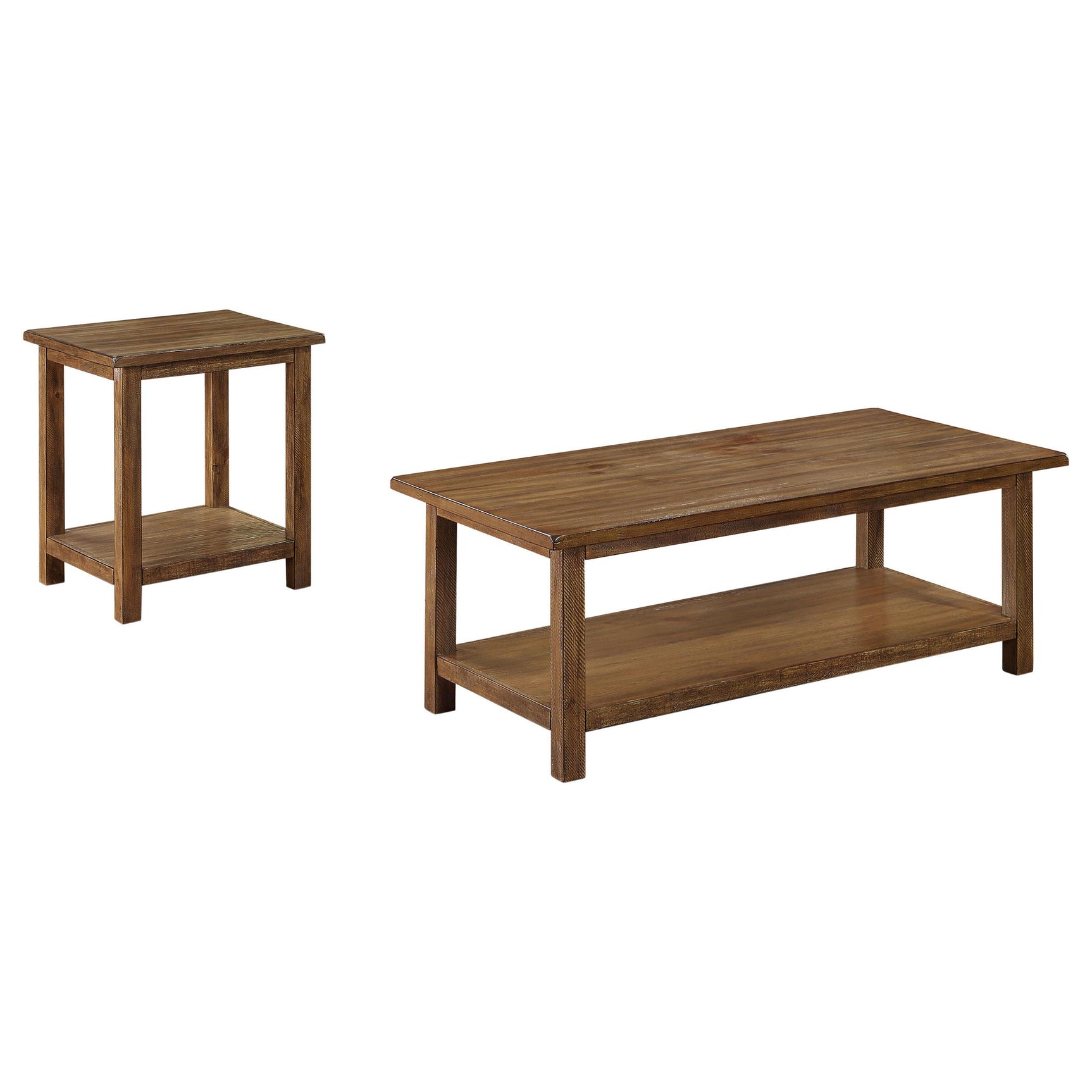Payne Distressed Brown 2-piece Coffee and End Table Set - Ornate Home
